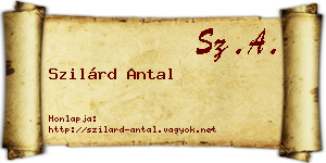 Szilárd Antal névjegykártya